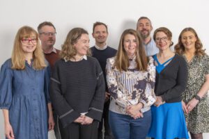 A group photo showing all staff at the Police Foundation.