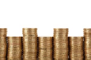 Piles of coins