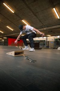Picture of a young person skateboarding