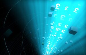 3D composite illustrations representing future data technology and information transfer