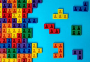 Multi-coloured puzzle image